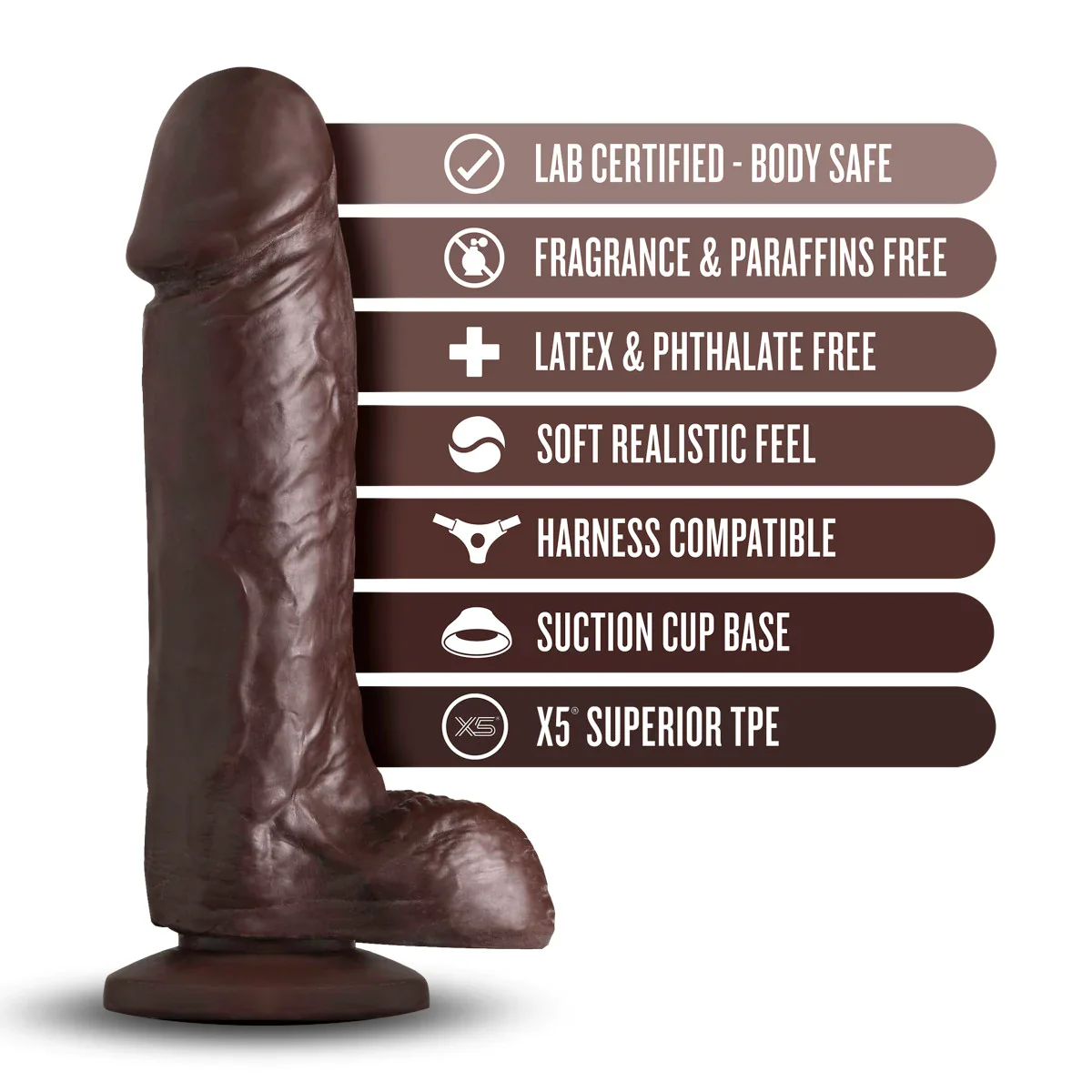 Loverboy The Movie Star Realistic 8-Inch Long Dildo With Balls - Image 3