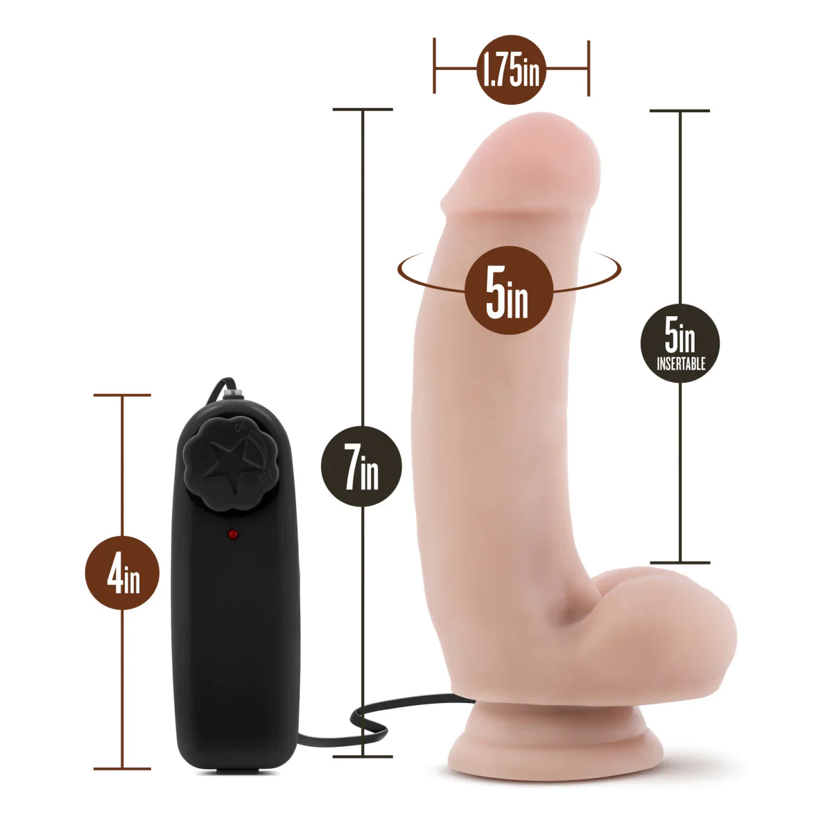 Loverboy The Quarterback Realistic 7-Inch Vibrating Dildo - Image 3