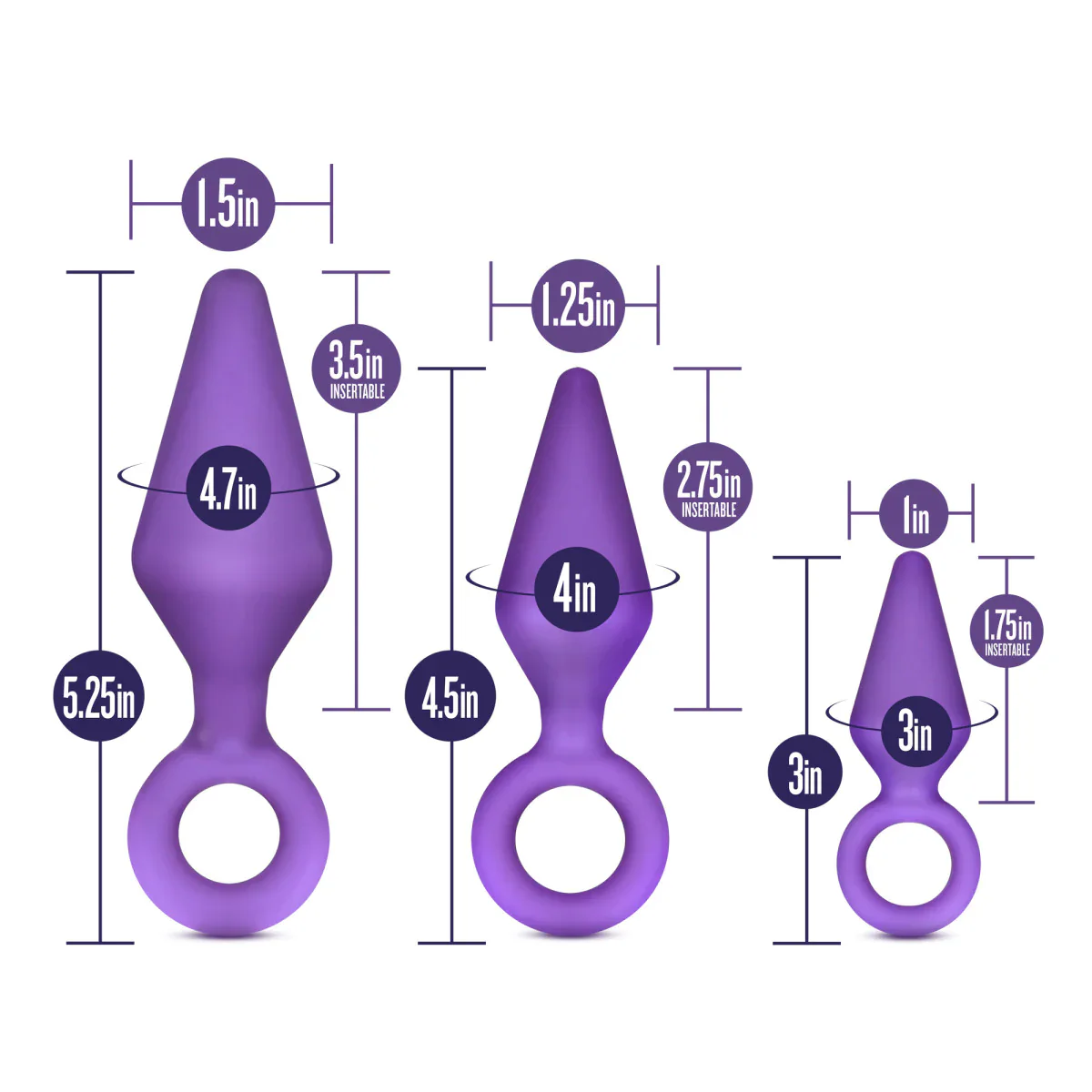 Luxe Candy Rimmer Kit Purple Anal Plug With Handle - Image 4