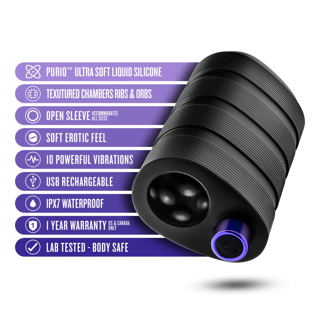 M Elite Platinum | Strōk 5 Inch Vibrating Masturbator with Pleasure Chambers - Image 2