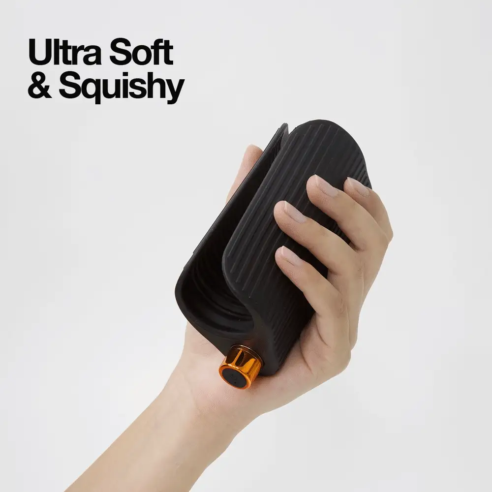 M Elite Platinum Wrapt 4 Inch Ribbed Vibrating Masturbator in Black - Image 9