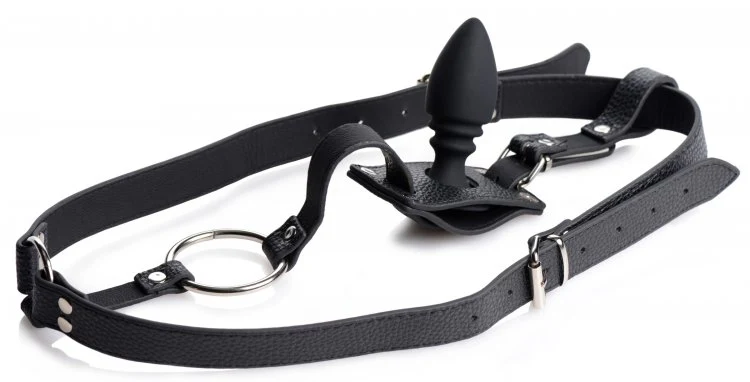 Male Cock Ring Harness with Silicone Anal Plug  by Strict Leather - Image 3