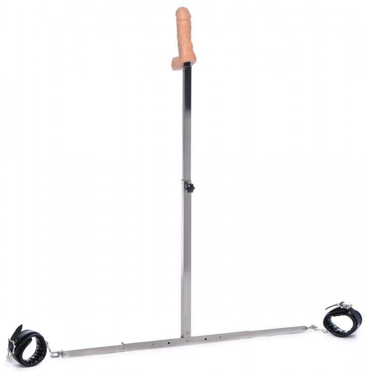 Master Series: Squat Anal Impaler with Spreader Bar and Cuffs