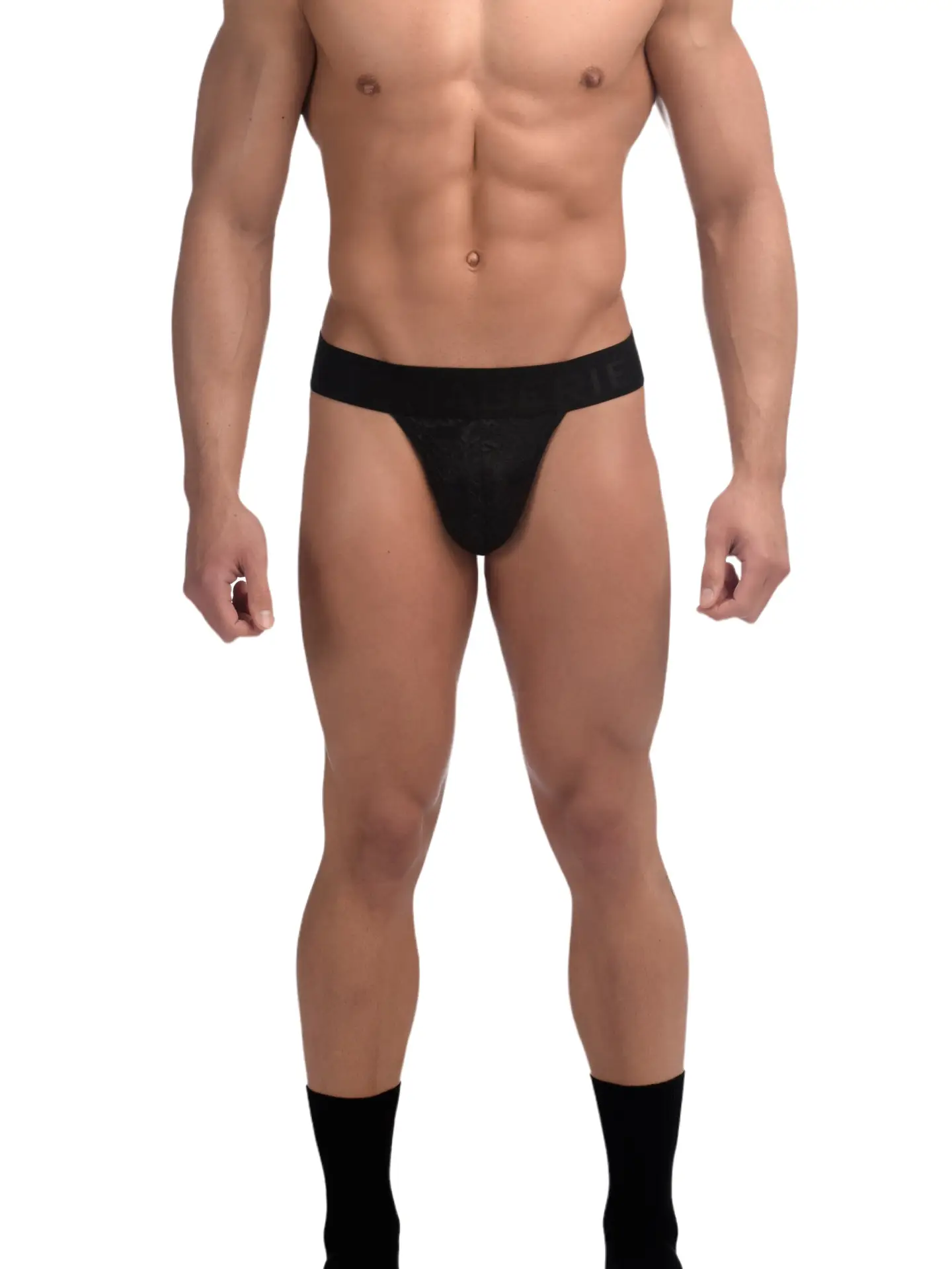 Menagerie Intimates Band Thong Black Rose - Image 2