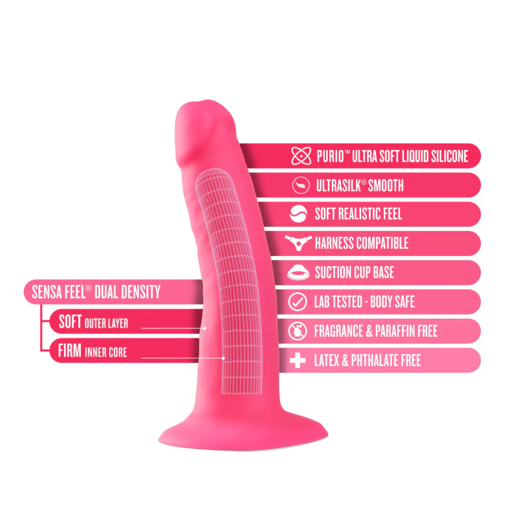Neo Elite Neon Pink 5.5-Inch Long Dildo - Image 3