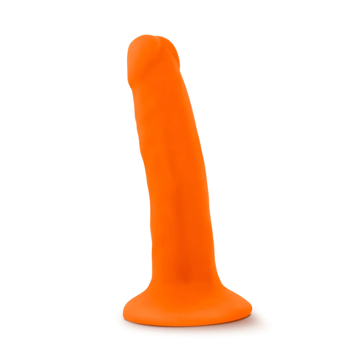Neo Realistic Neon Orange 6-Inch Long Dildo - Image 4