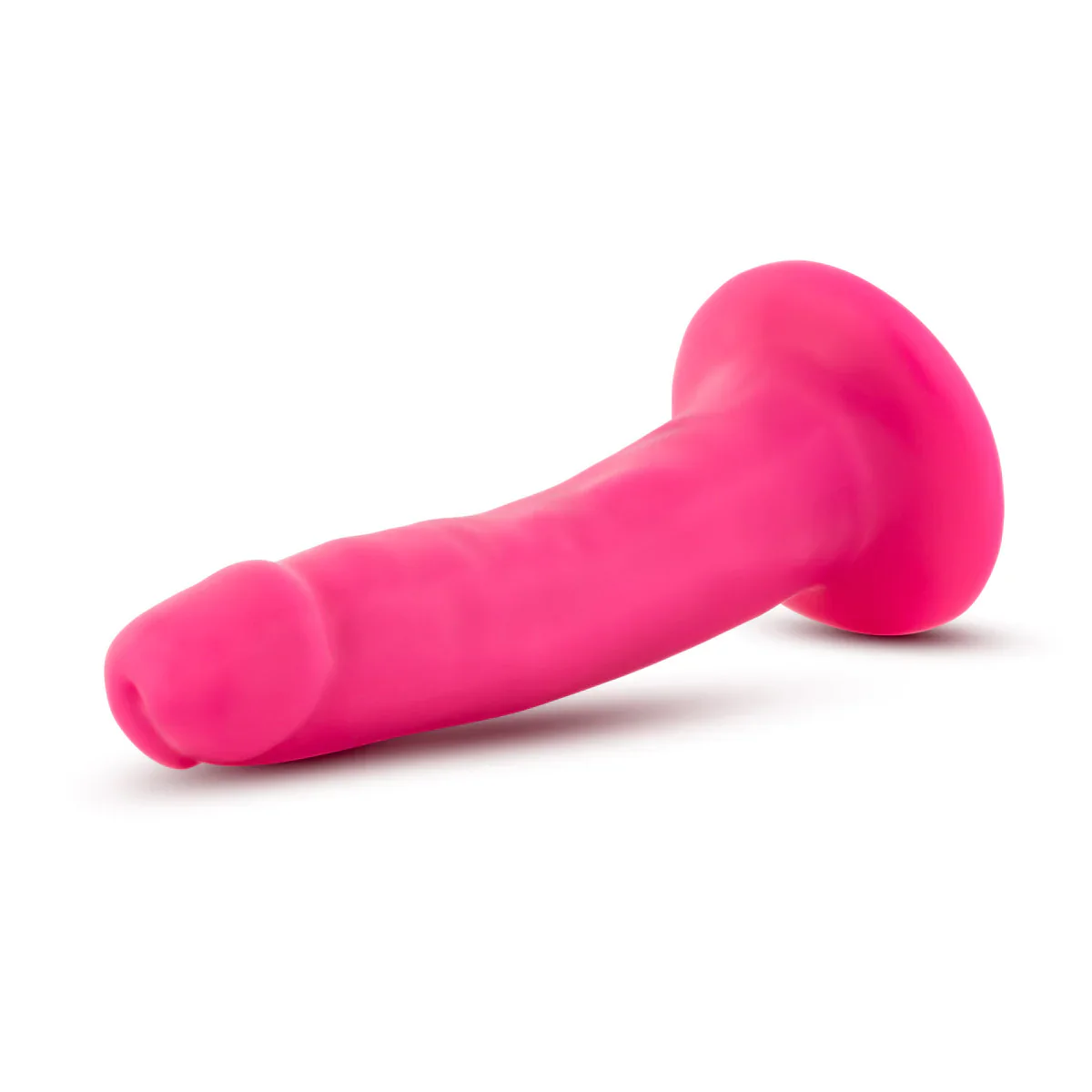 Neo Realistic Neon Pink 6-Inch Long Dildo - Image 4