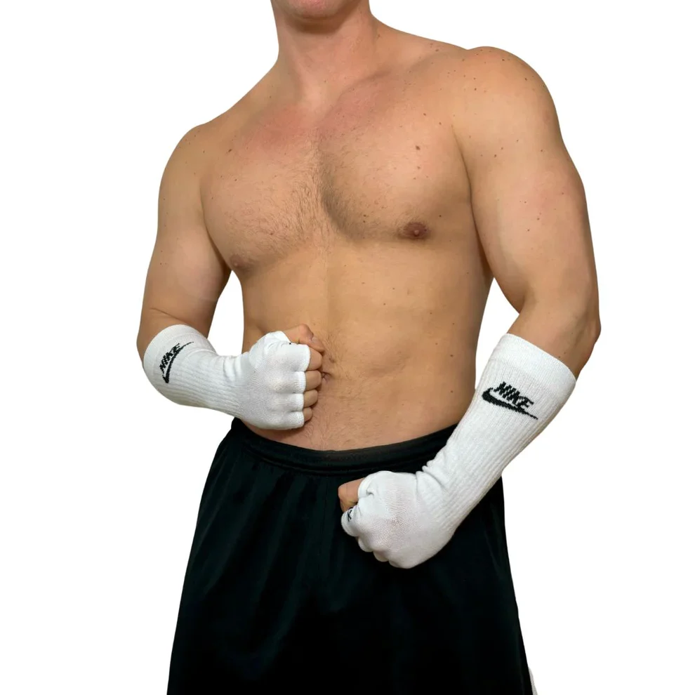 Nike Sport White Socks Gloves BY SNEAKERMASK - Image 2