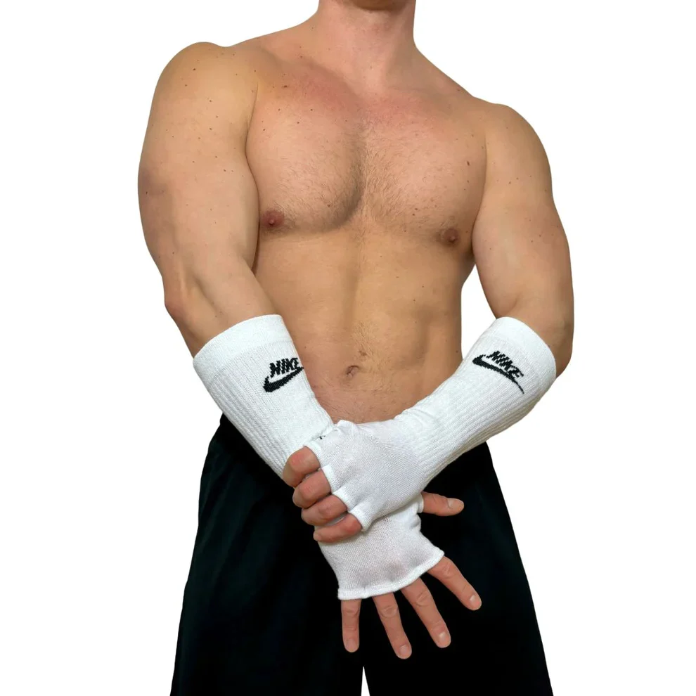 Nike Sport White Socks Gloves BY SNEAKERMASK - Image 3