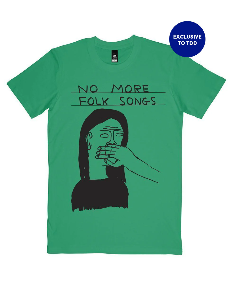 No More Folk Songs tee by Third Drawer Down x David Shrigley - Image 2