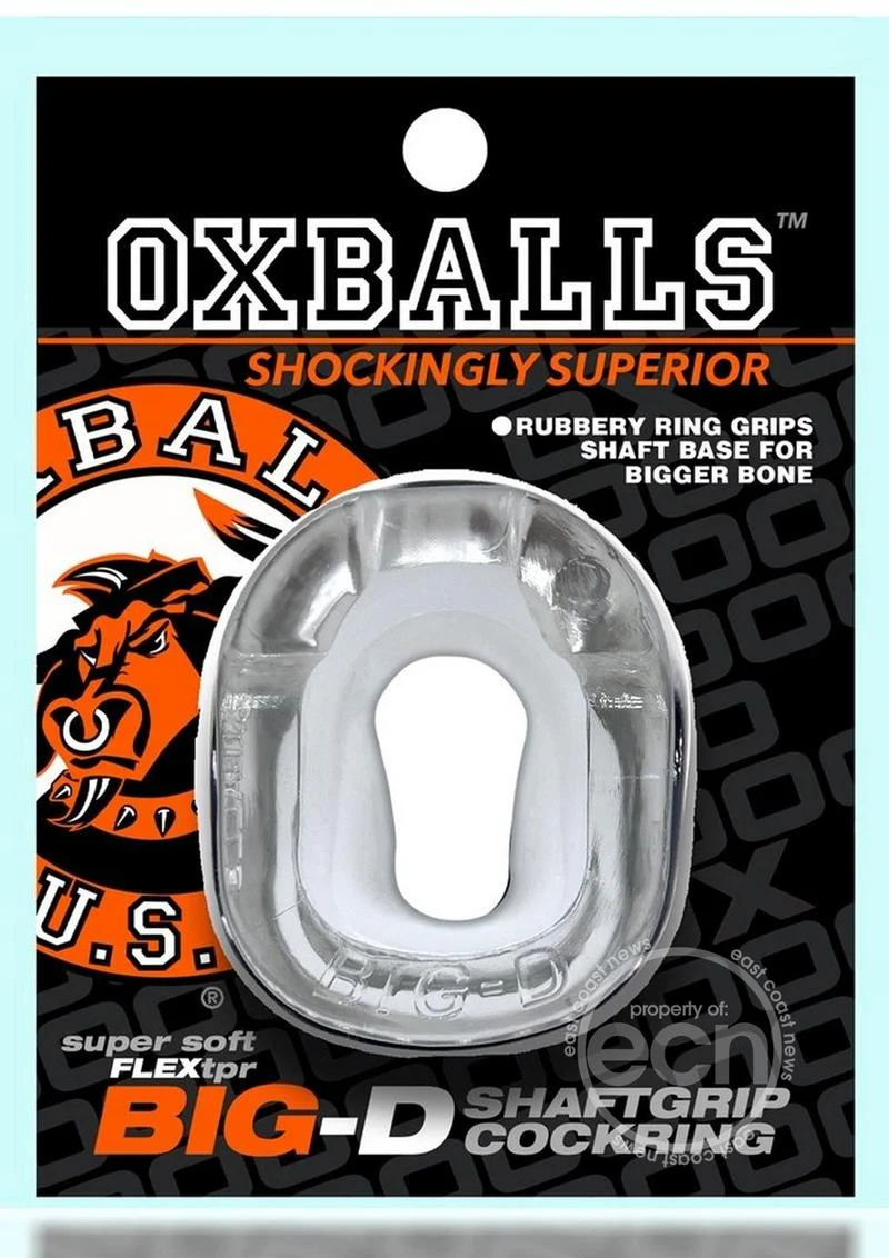 Oxballs Big-D Shaft Grip Cock Ring - Clear - Image 2