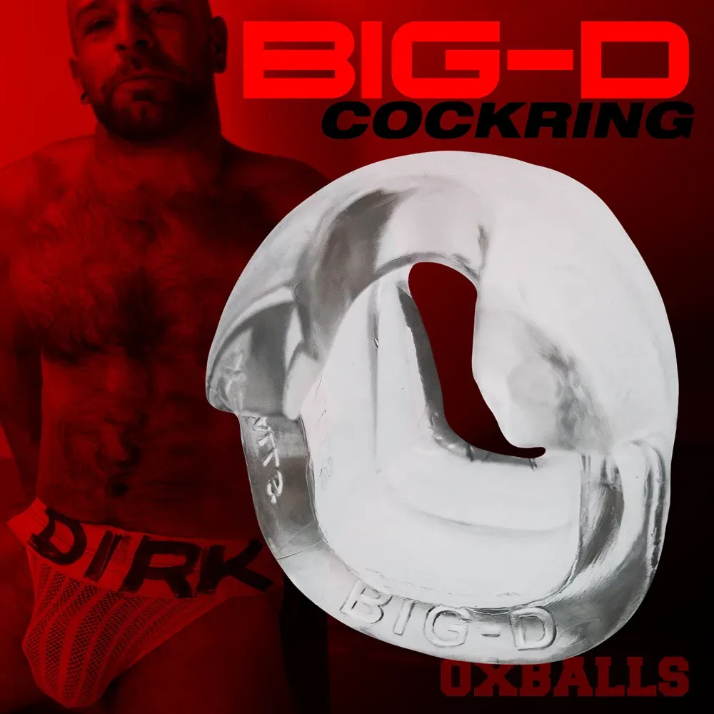 Oxballs Big-D Shaft Grip Cock Ring - Clear - Image 7