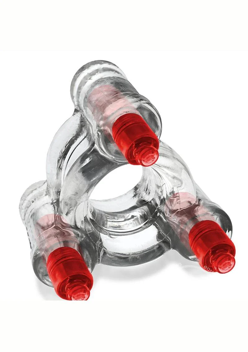 Oxballs Buzz Squeeze Vibrating Ballstretcher - Clear - Image 2