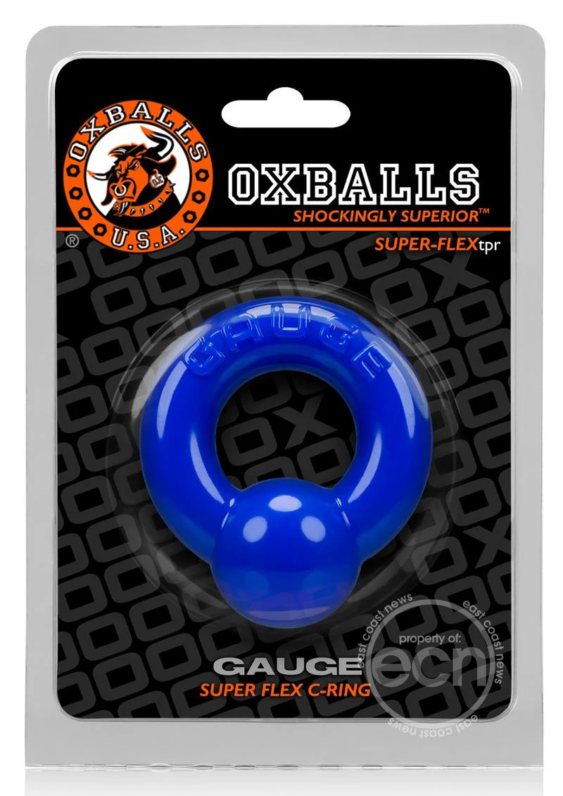 Oxballs Gauge Super Flex Cockring Police Blue - Image 2