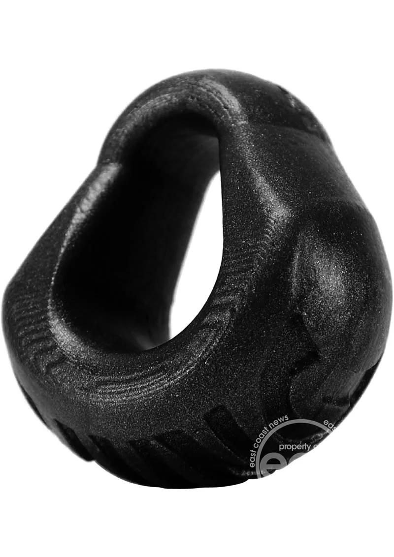 Oxballs Hung Silicone Padded Cockring Black - Image 2