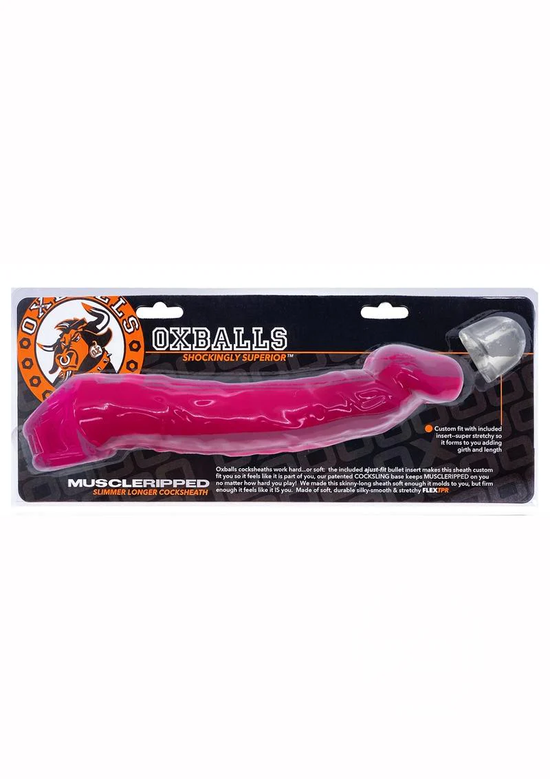 Oxballs Muscle Ripped Cocksheath Extender - Hot Pink - Image 3