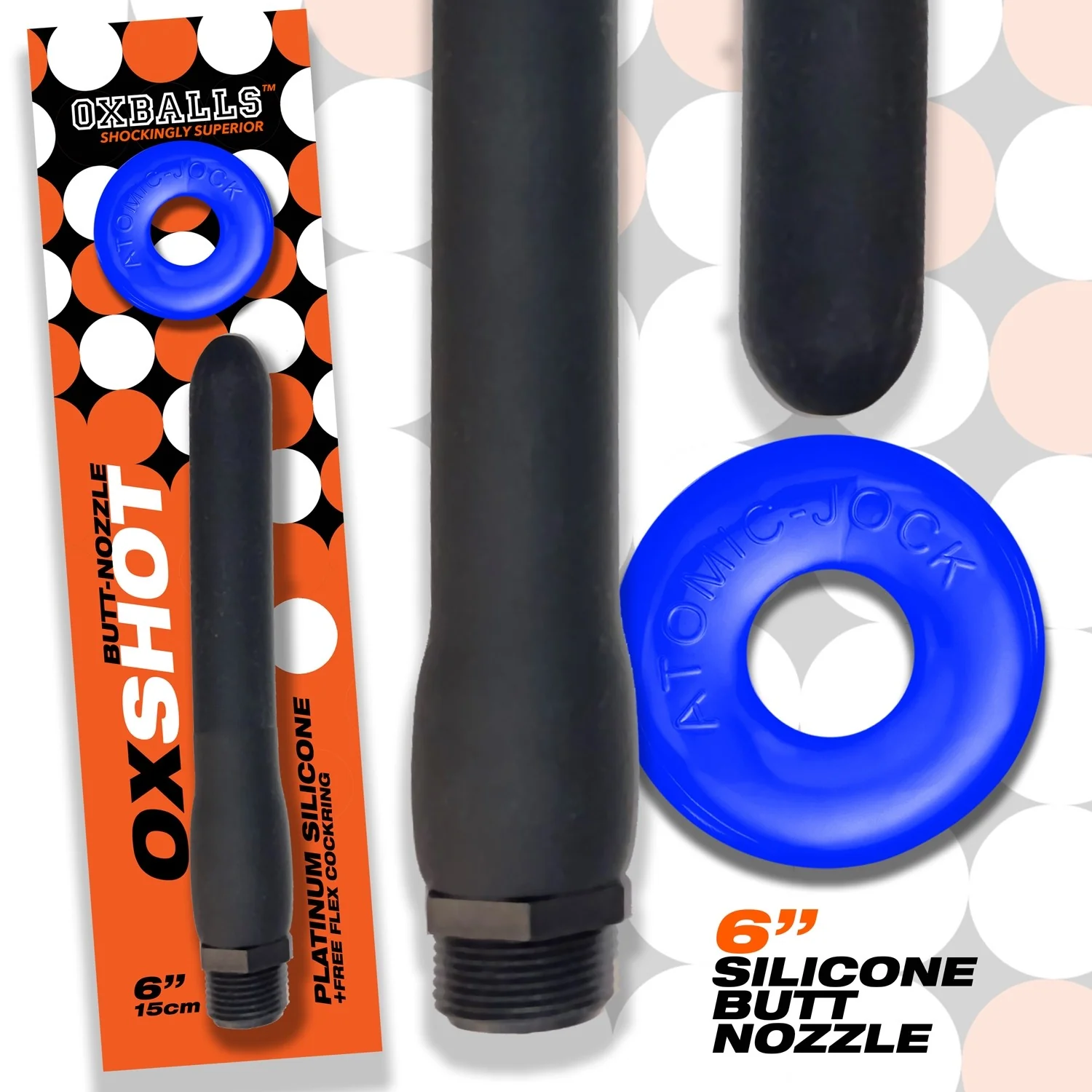 Oxballs Oxshot Silicone Butt Nozzle Shower Hose and Cock Ring - Image 6