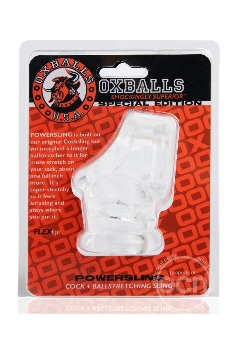 Oxballs Powersling Cock & Ball Stretching Sling Clear - Image 3