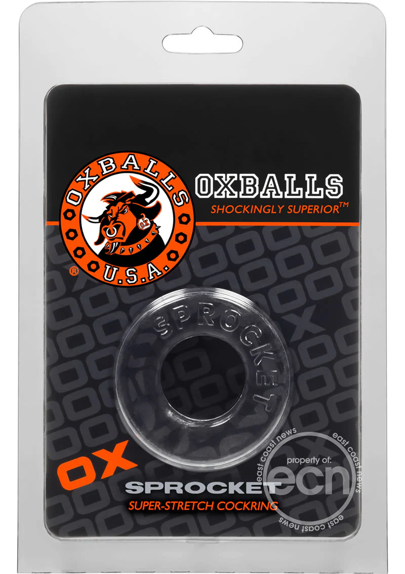Oxballs Sprocket Super Stretch Cockring CLEAR - Image 3