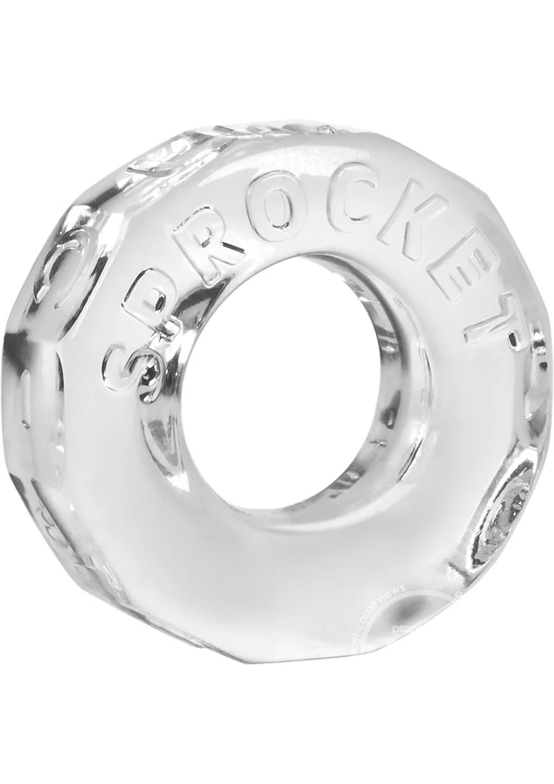 Oxballs Sprocket Super Stretch Cockring CLEAR - Image 4