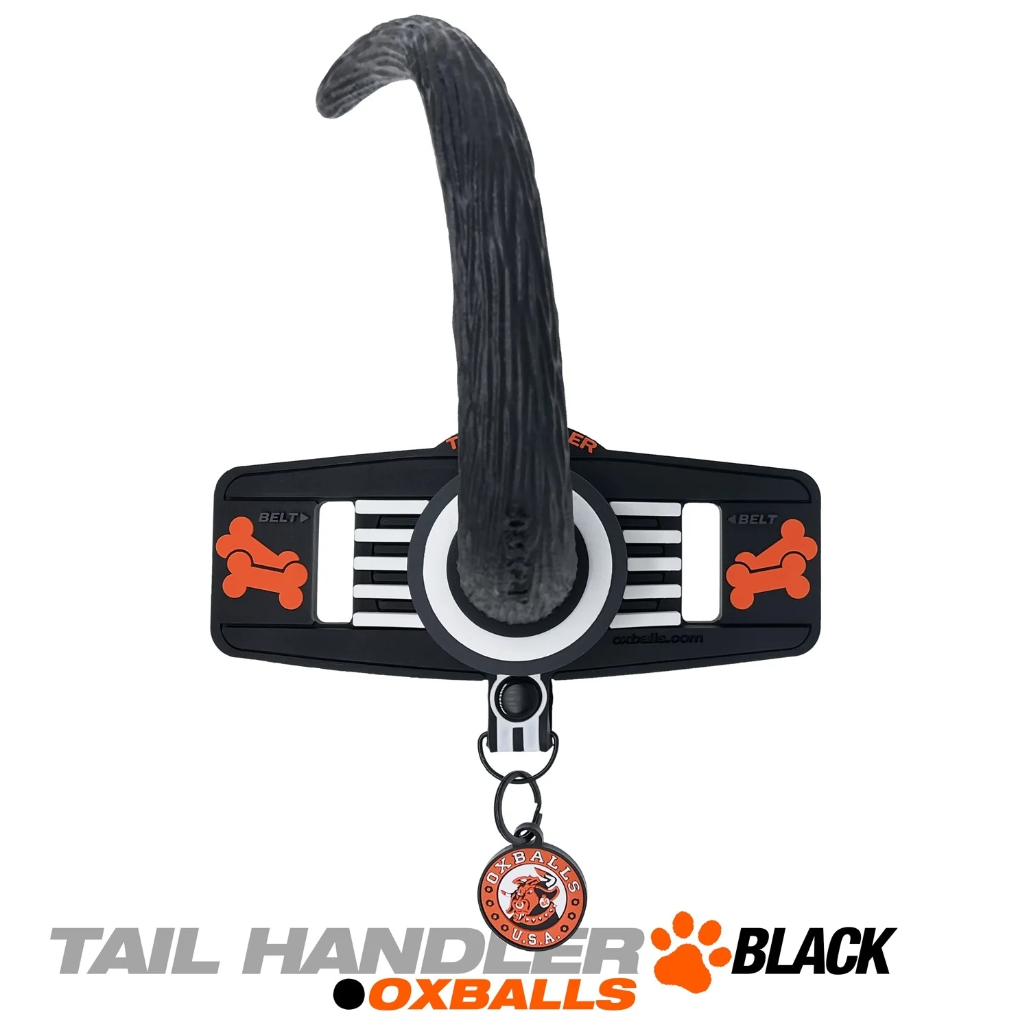 Oxballs Tail Handler Belt Strap Silicone Tail - Black - Image 4