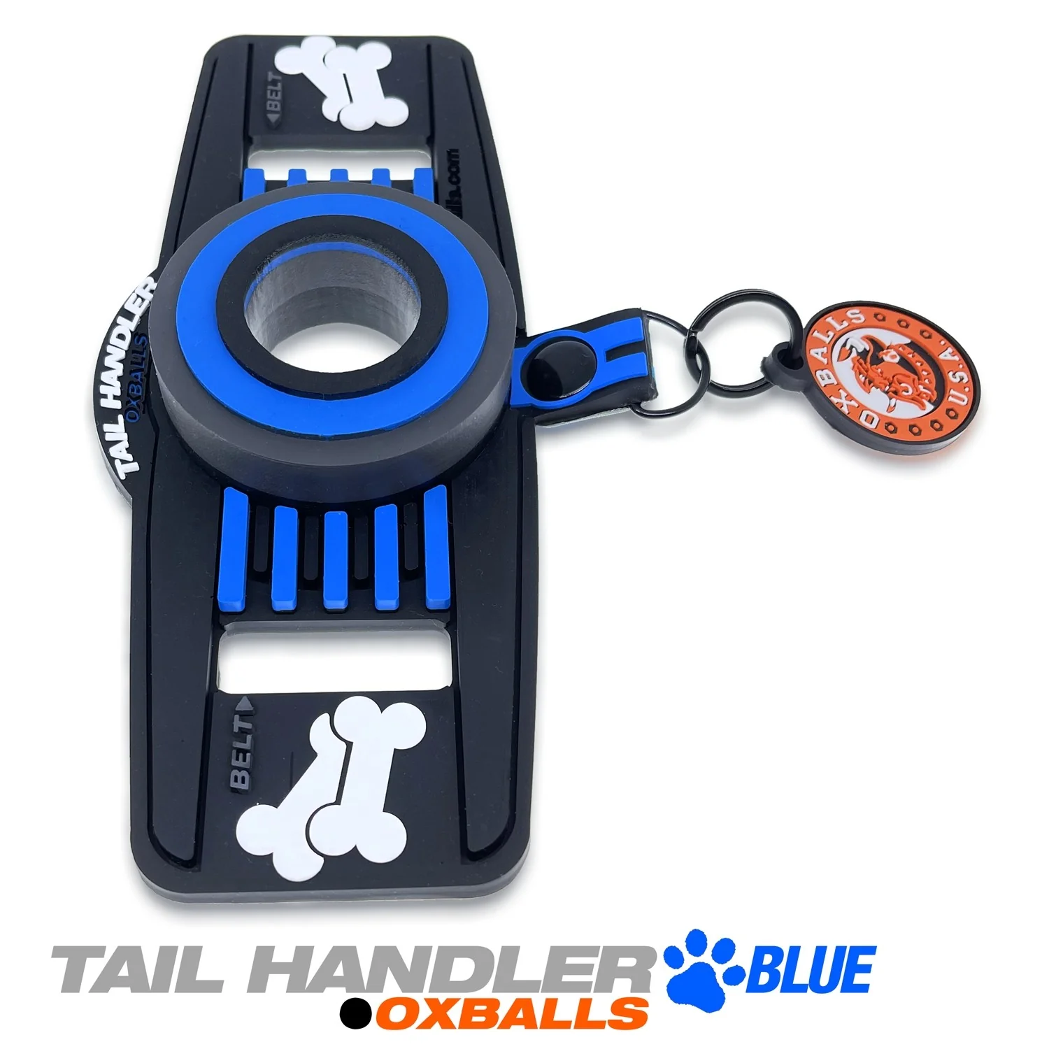Oxballs Tail Handler Belt Strap Silicone Tail - Blue - Image 2