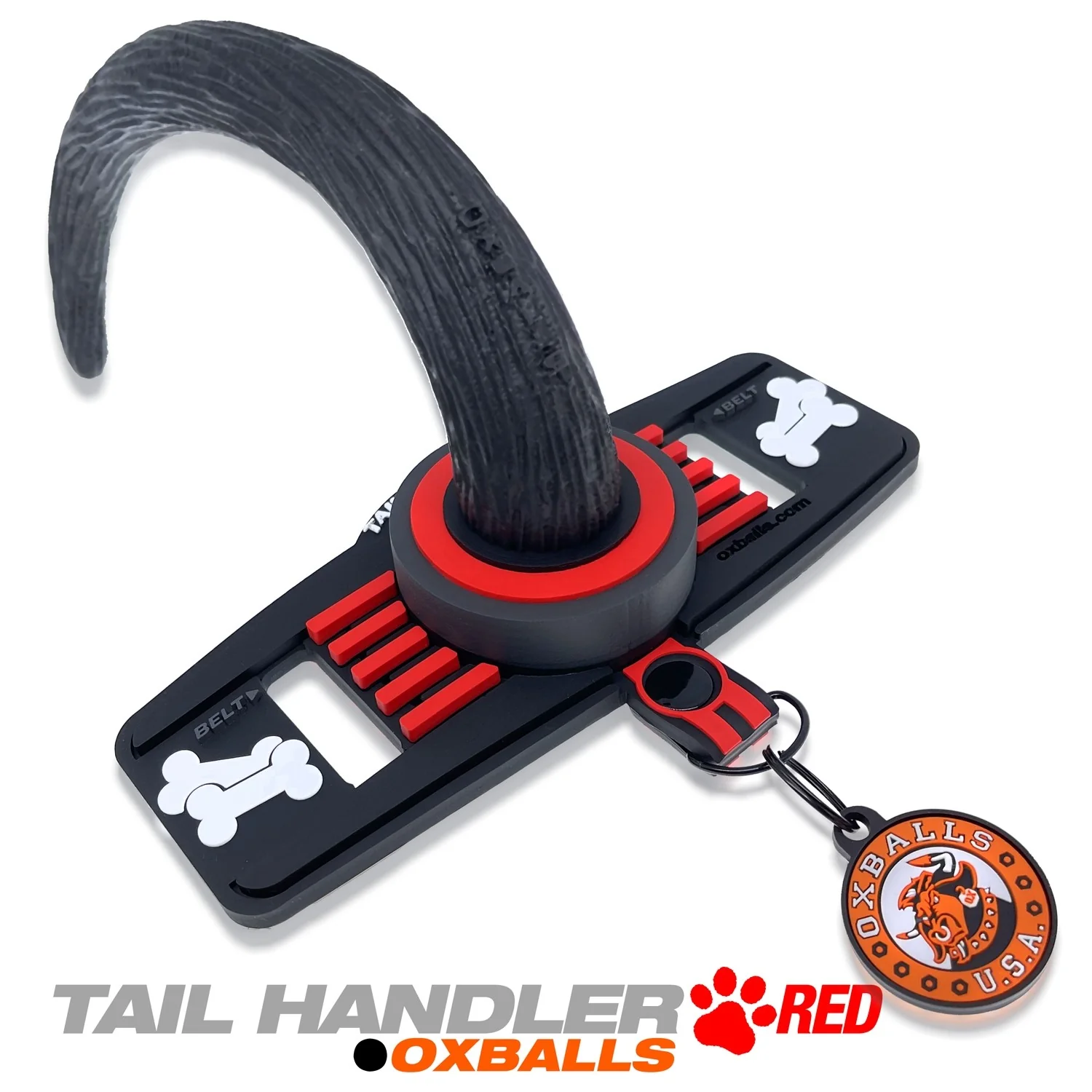 Oxballs Tail Handler Belt Strap Silicone Tail - Red - Image 7