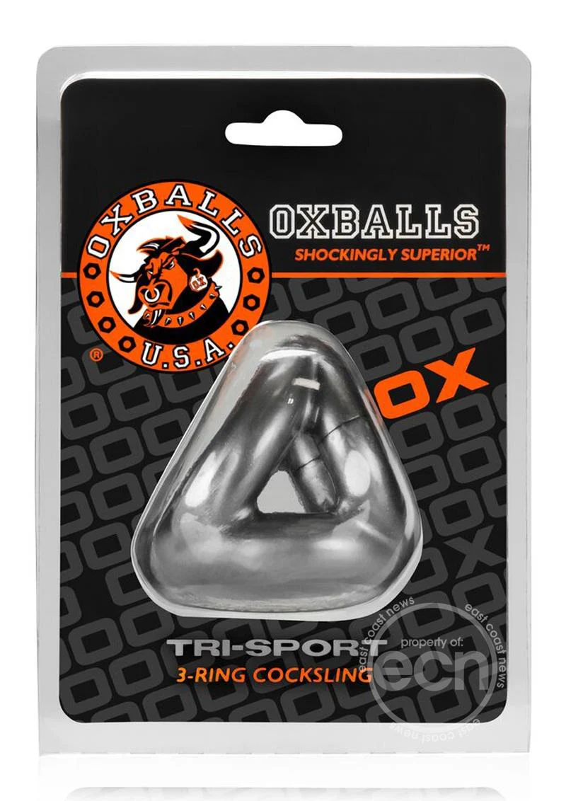 Oxballs Tri-Sport 3 Ring Cocksling - Steel - Image 3