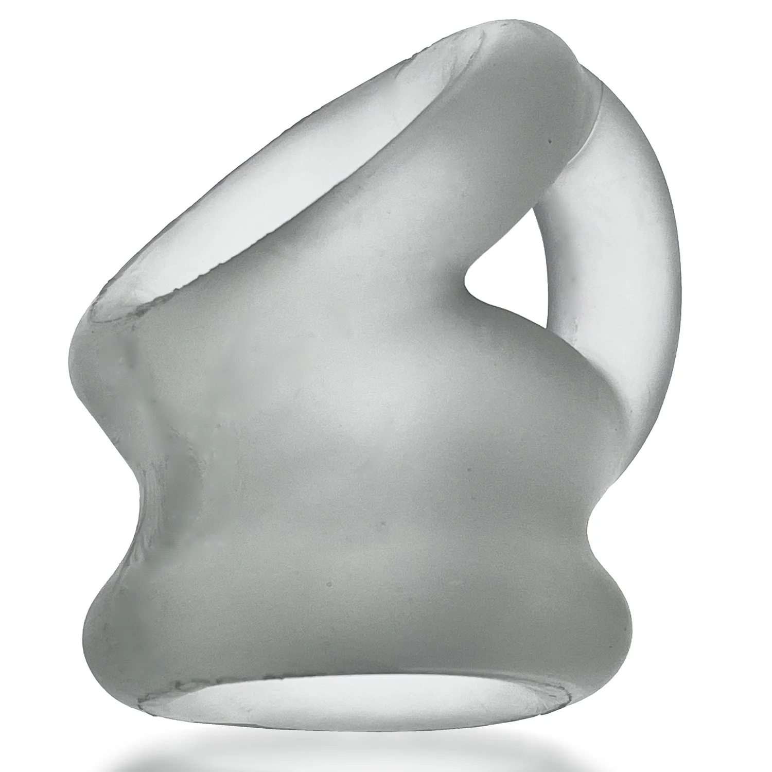 Oxballs Tri-Squeeze Silicone 3-Ring Ball Stretching Sling - Clear Ice - Image 5