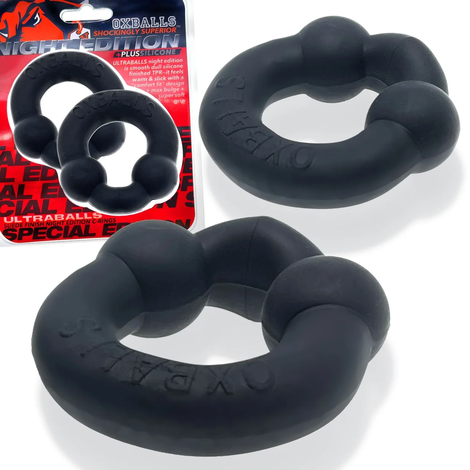 Oxballs Ultraballs Cockring Set 2 Each Per Set Night Edition - Image 16