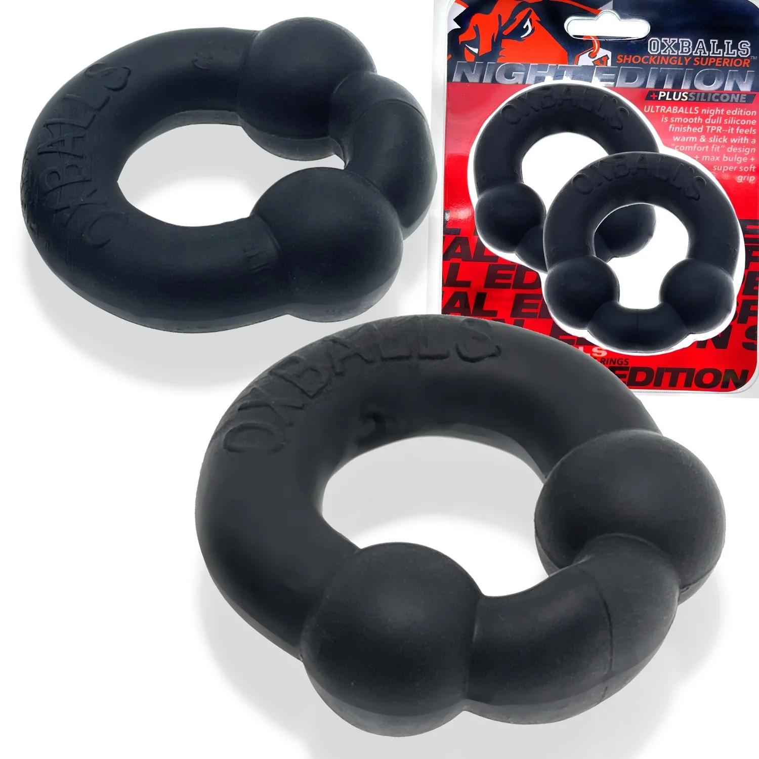 Oxballs Ultraballs Cockring Set 2 Each Per Set Night Edition - Image 17