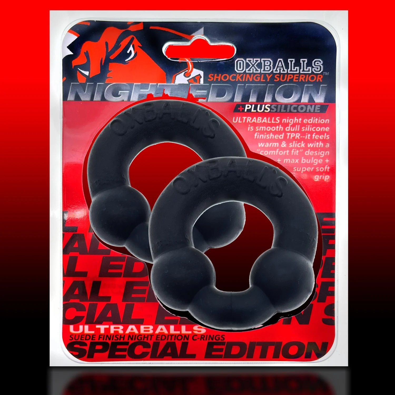 Oxballs Ultraballs Cockring Set 2 Each Per Set Night Edition - Image 8