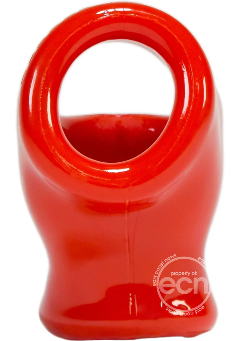 Oxballs Unit X Stretch Cockring With Ball Stretcher Red 3 Inch - Image 3