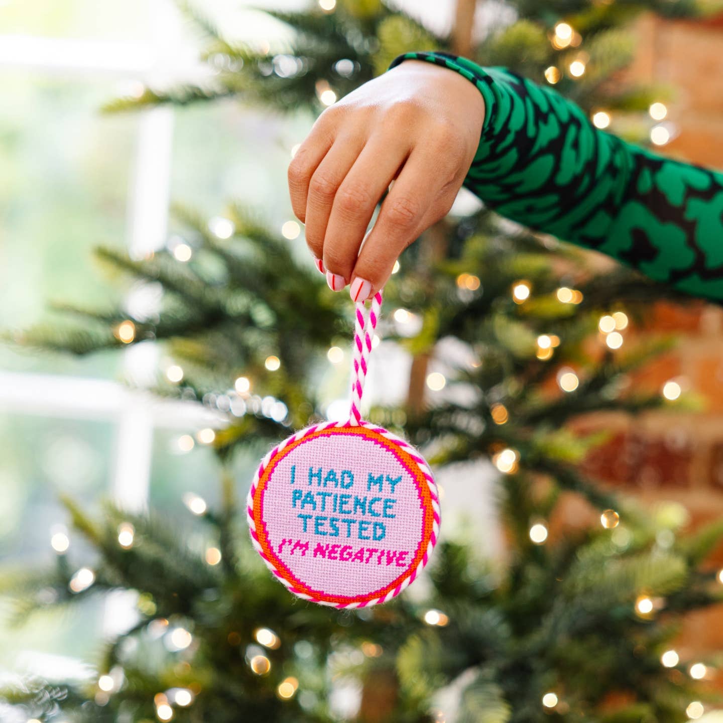 Patience Needlepoint Ornament - Image 3