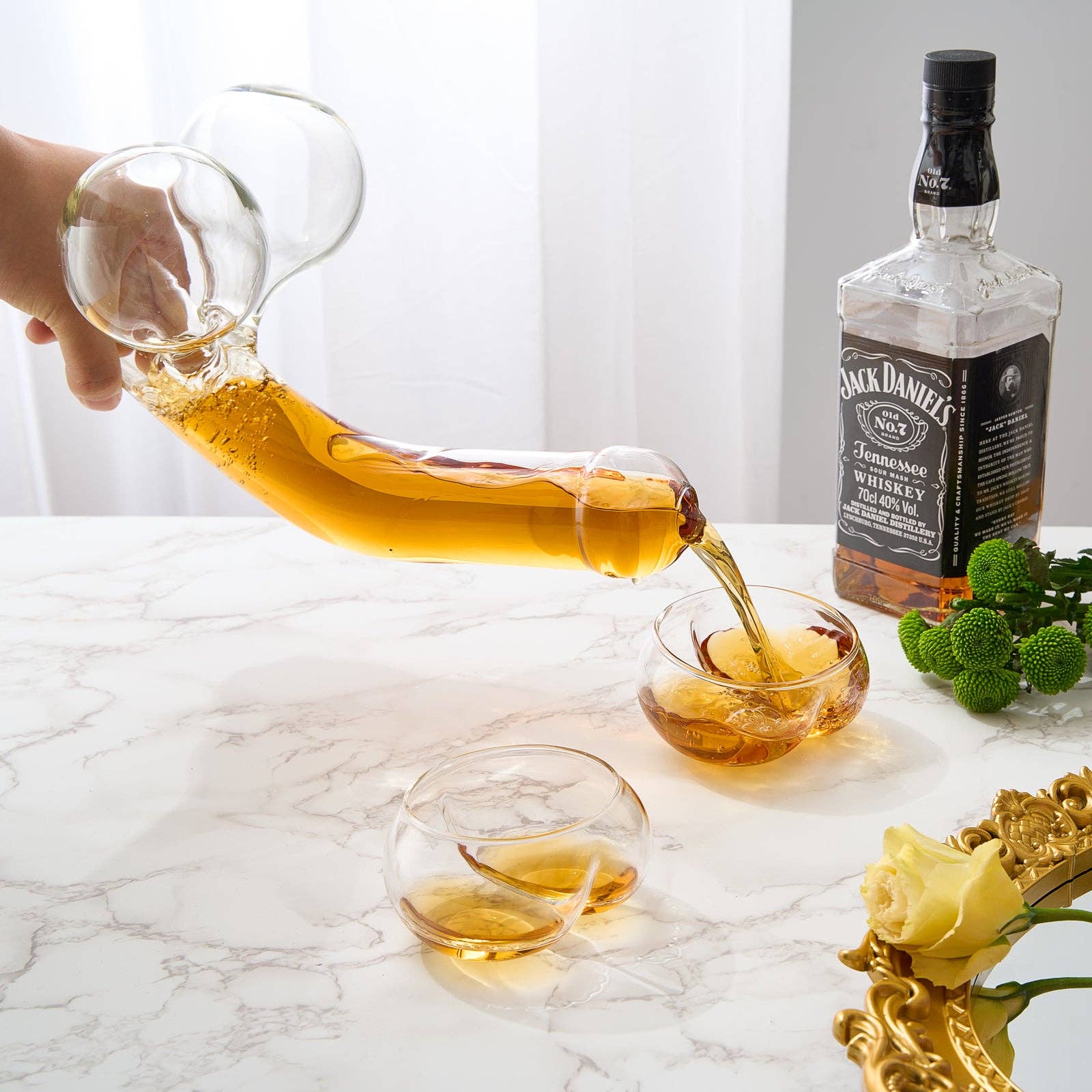 Penis Whiskey Decanter With Two Whiskey Glasses - Image 3