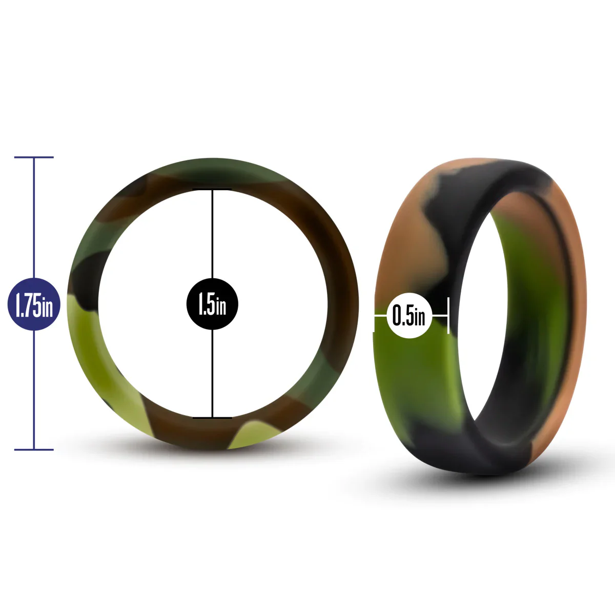 Performance Green Camo Penis Ring - Image 2