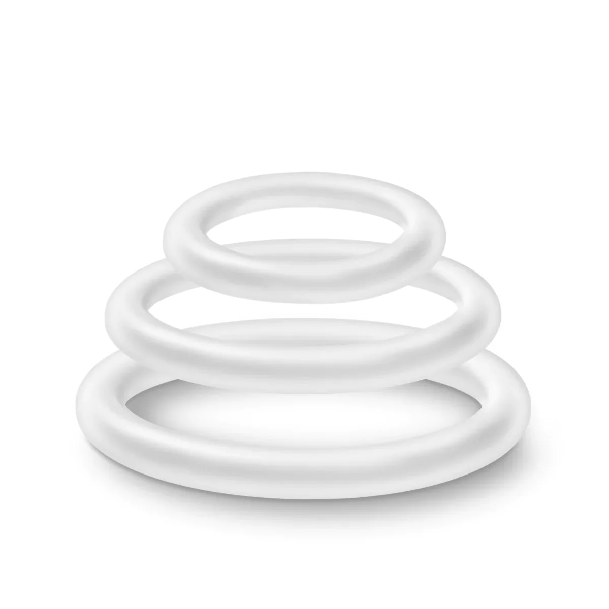 Performance VS4: Glow In The Dark White Penis Ring Set 3-Sizes - Image 4