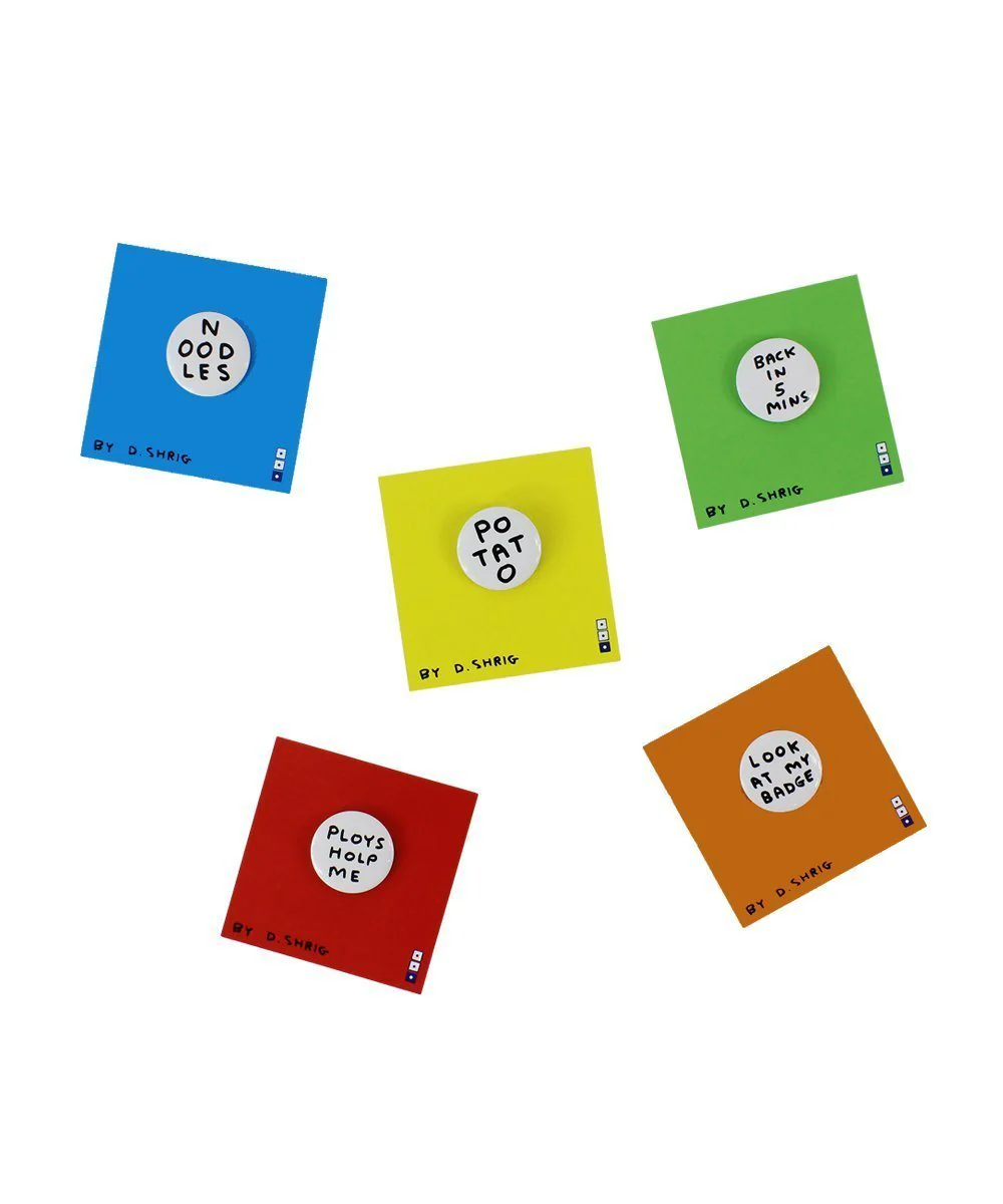 Pin Badge Set by David Shrigley x Third Drawer Down - Image 2