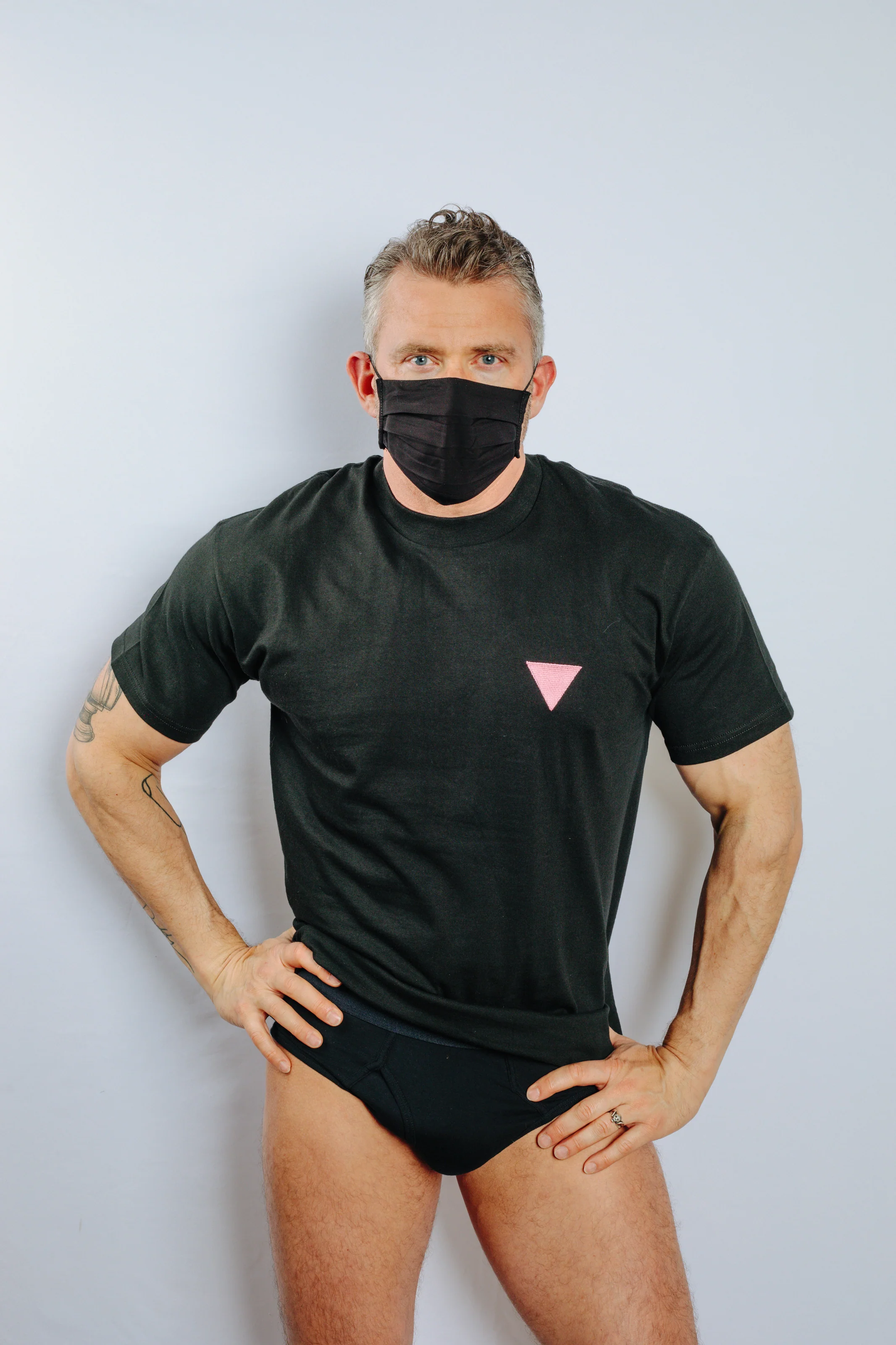 Pink Triangle T-Shirt (Available in Black or White) - Image 3