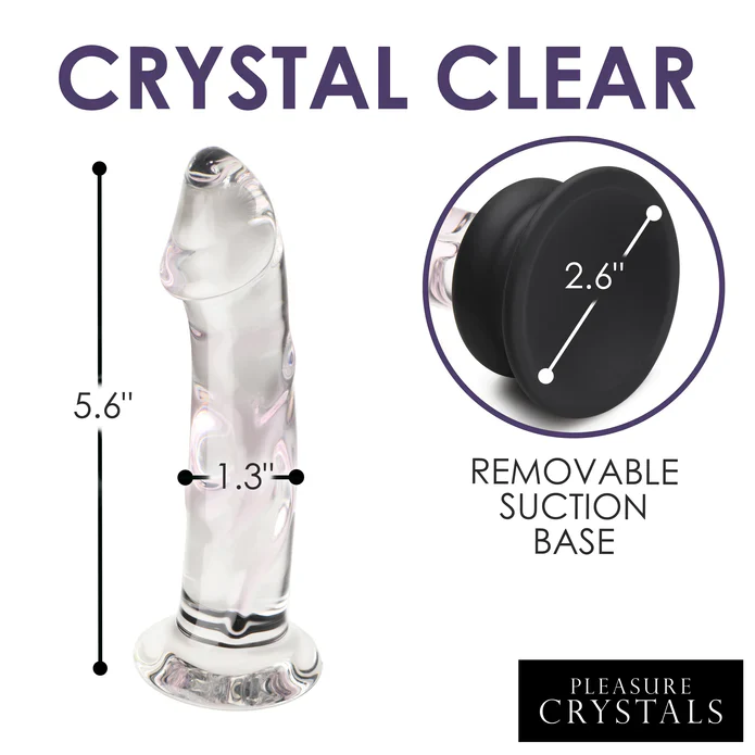 Pleasure Crystals 5.6" Glass Dildo W/ Silicone Base - Image 3