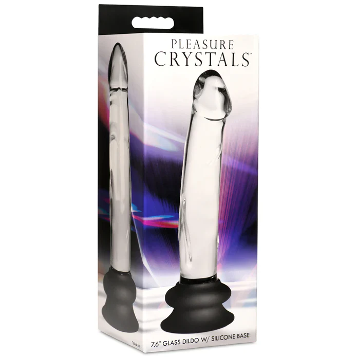 Pleasure Crystals 7.6" Glass Dildo W/ Silicone Base - Image 7