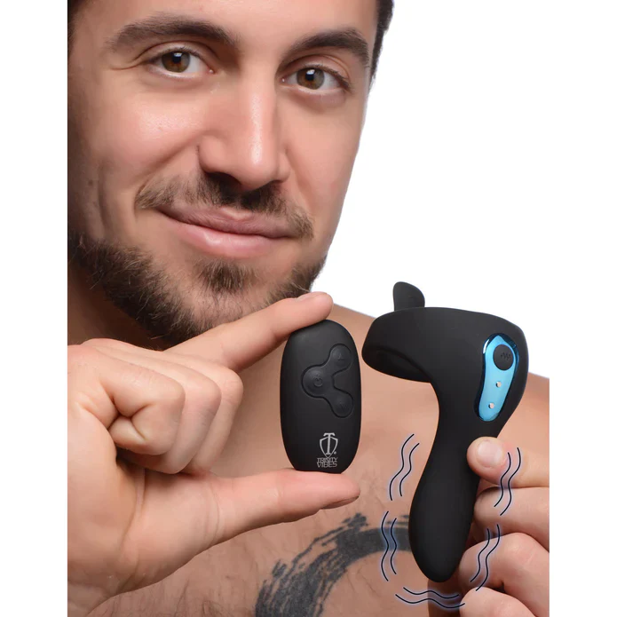 Power Taint 7X Silicone Cock And Ball Ring With Remote - Image 2