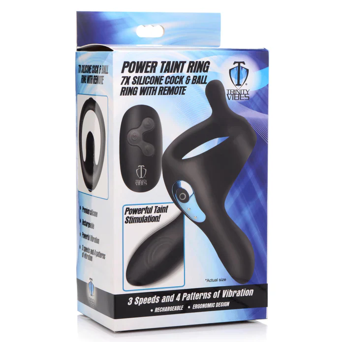 Power Taint 7X Silicone Cock And Ball Ring With Remote - Image 6