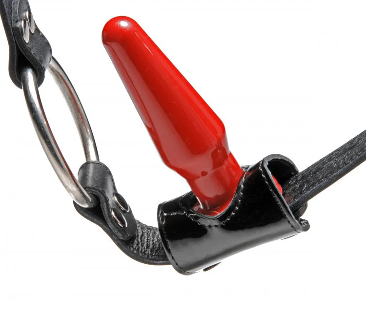 Premium Locking Leather Cock Ring and Anal Plug Harness by Strict Leather - Image 2