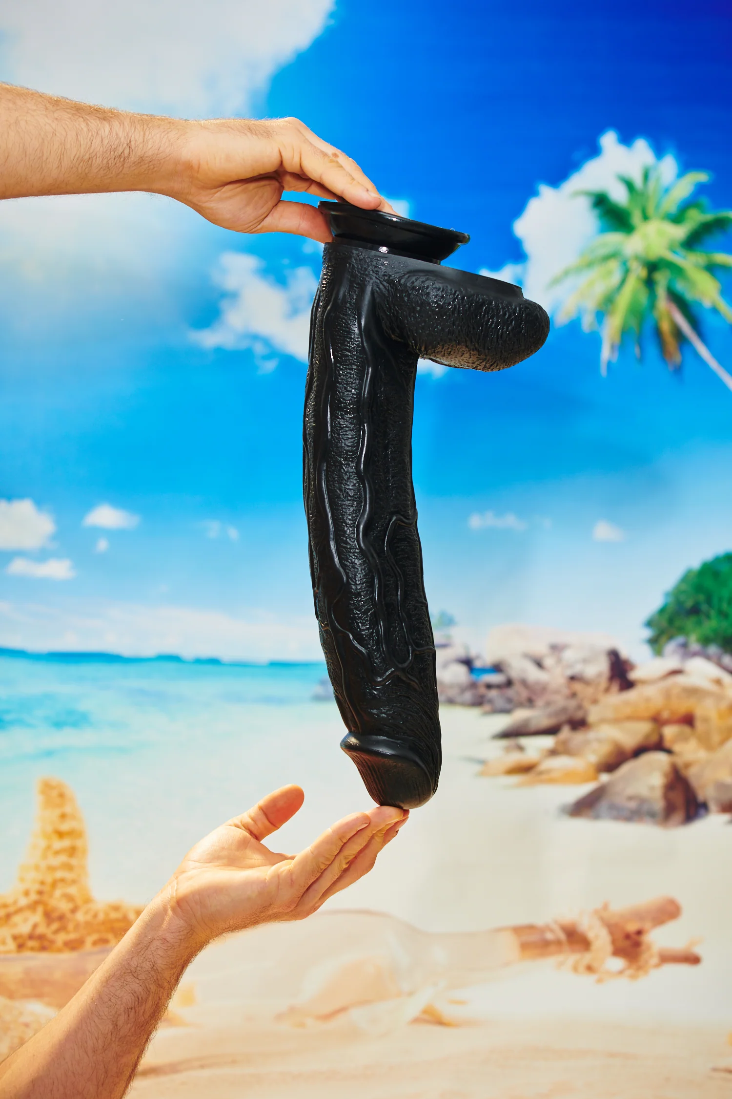 Master Cock Raging Rhino 17 Inch Veiny Dildo - Black - Image 10
