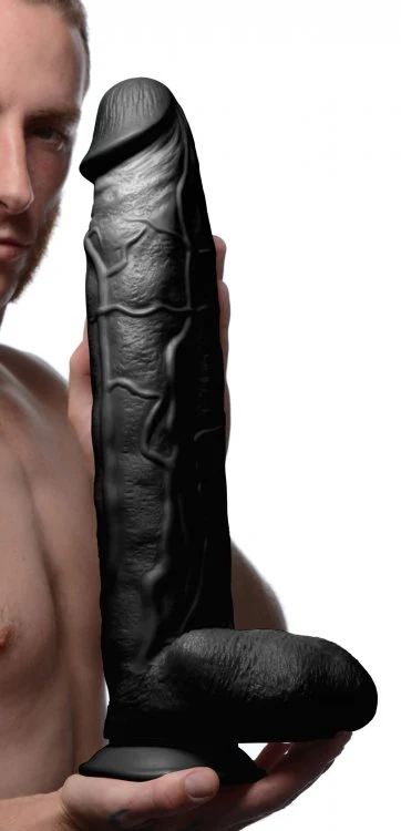 Master Cock Raging Rhino 17 Inch Veiny Dildo - Black - Image 5