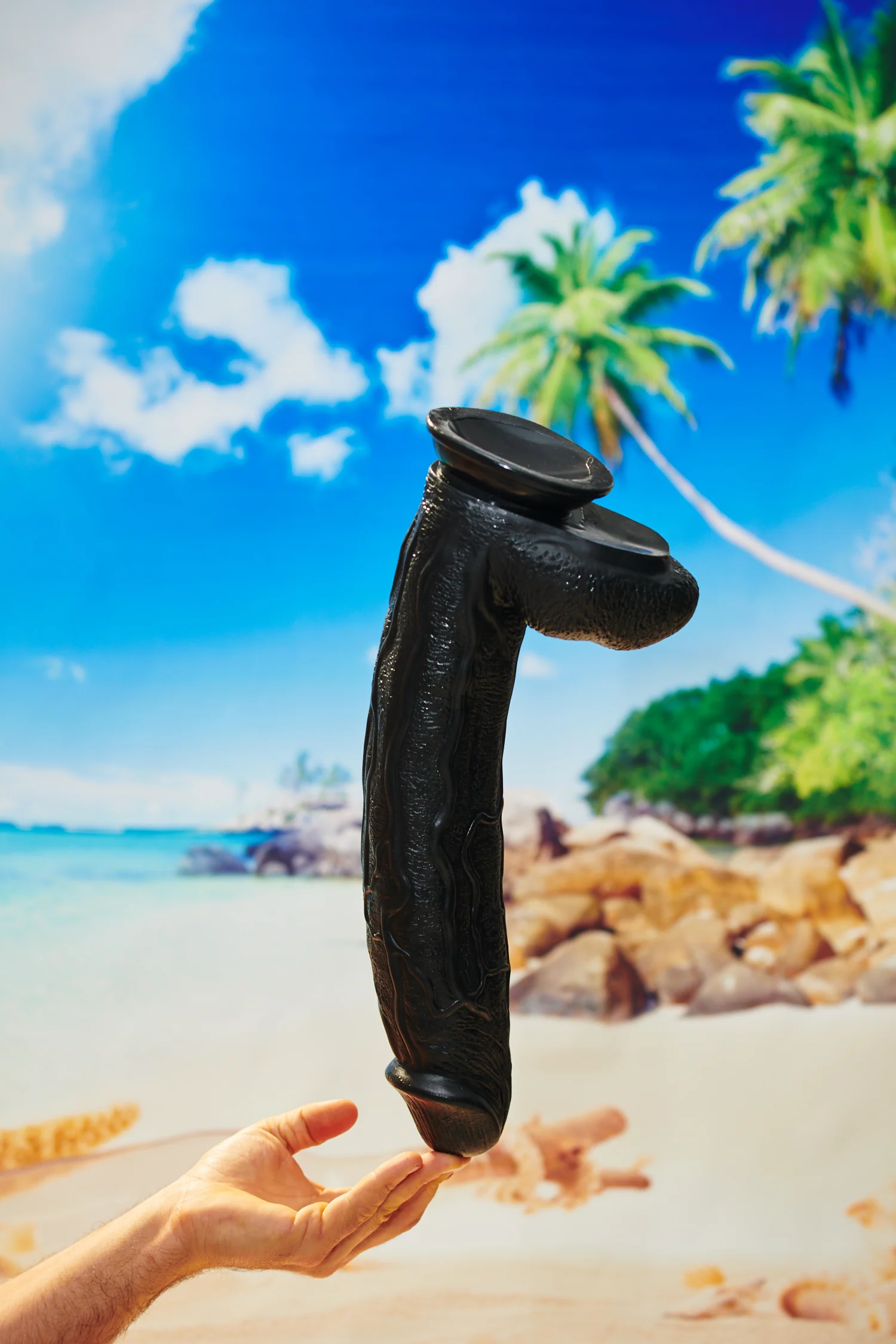 Master Cock Raging Rhino 17 Inch Veiny Dildo - Black - Image 9