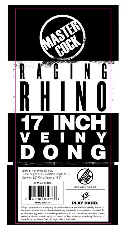 Raging Rhino 17 Inch Veiny Dildo - Flesh - Image 3