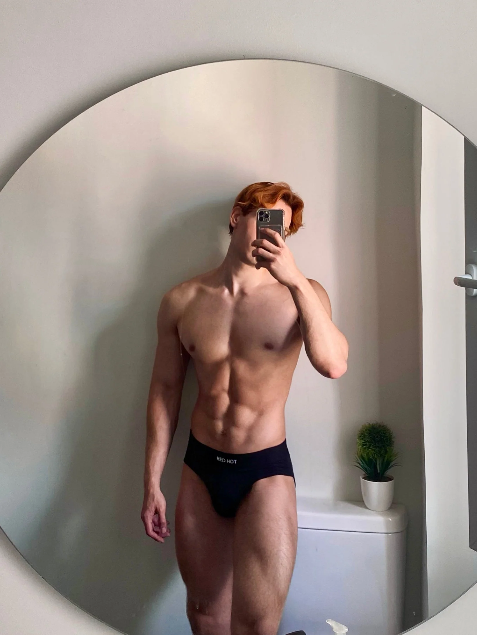 RED Hot Hip Brief Mono-Tone in Black - Image 13