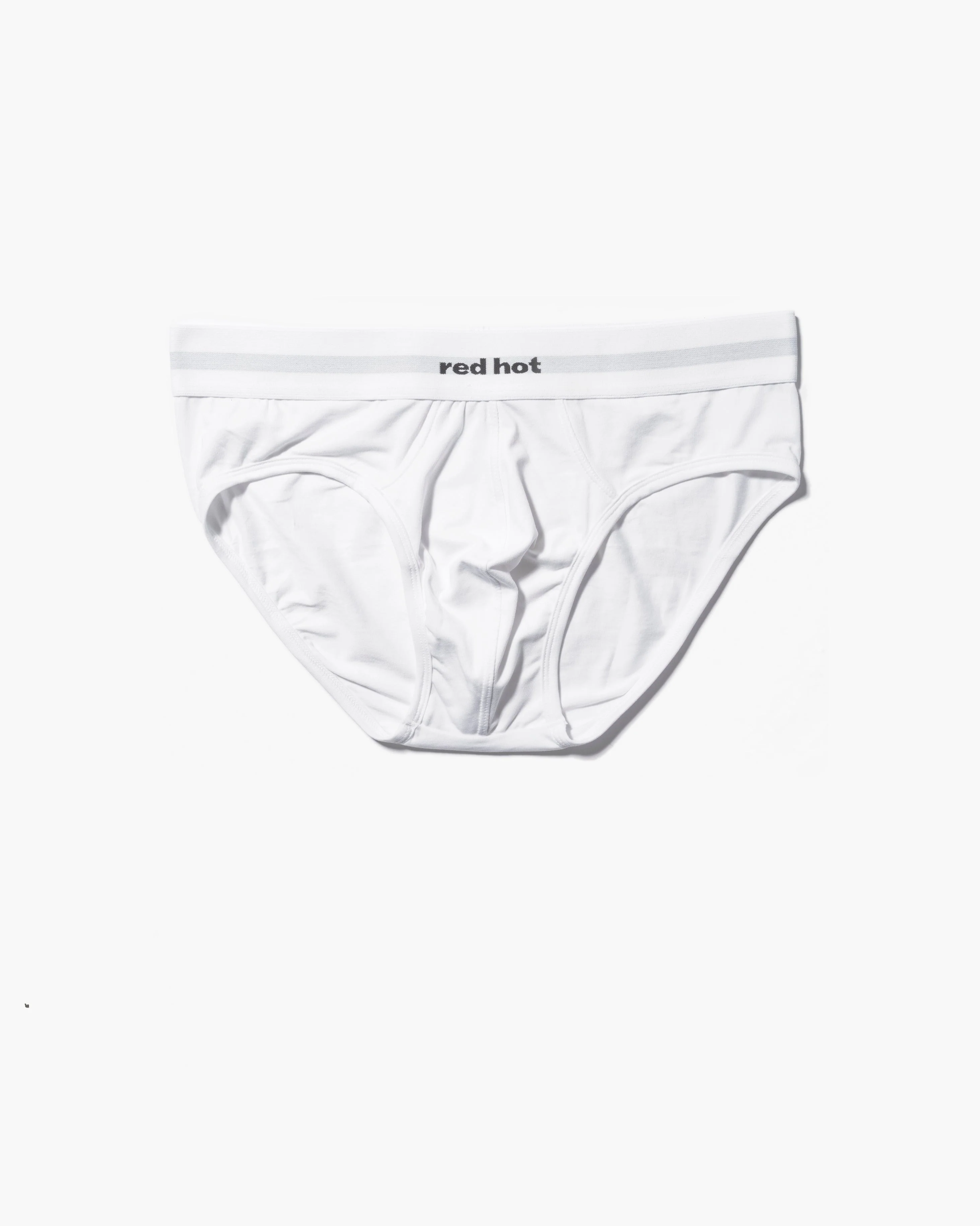 RED Hot Hip Brief Mono-Tone in White - Image 2